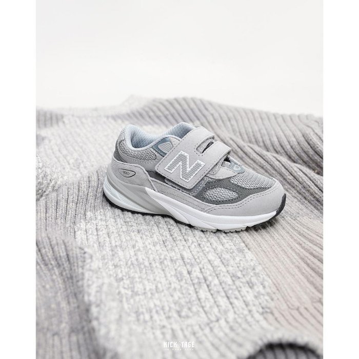 NEW BALANCE 990 V6 灰色 元祖灰 麂皮 魔鬼氈 反光 美國製 小童 童鞋【IV990GL6】