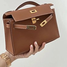 HERMES Mini Kelly ㄧ代 swift 極品 金棕金現貨