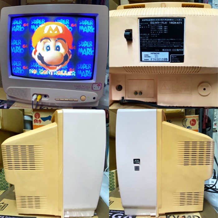 日立 Hitachi CRT 映像管電視 14吋  14CH-KT1 Hello Kitty 聯名限量版 傳統電視 日本原裝進口