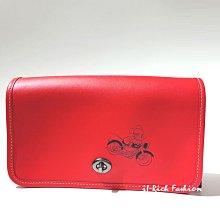 就愛精品店❤️ COACH 限量disney 米奇紅色皮革斜背小方包-附禮盒#59374