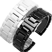 【錶帶家】20mm 22mm黑色白色陶瓷快拆代用 Galaxy Watch華為米動青春 MOTO TicWatch智慧錶