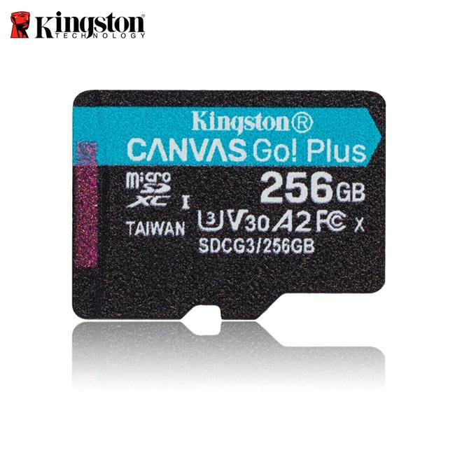 【新品上市】Kingston Canvas Go!+ 256G microSD 高速記憶卡 (KTCG3-256G)