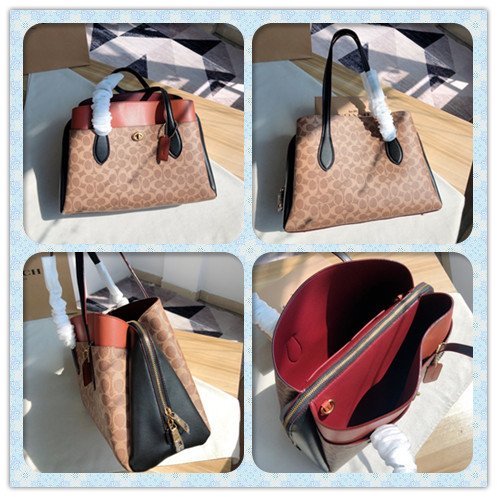 DanDan代購 美國正品 COACH 89576 新款 女士單肩斜挎提手包 中間有拉鏈封口 可放重要物品 容量超大 附