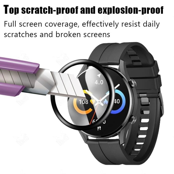 Imilab W12智慧手錶保護膜 Imilab W12智慧手錶屏幕保護貼 易貼合 防磨防刮