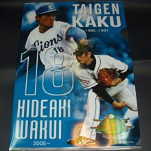 貳拾肆棒球-日本帶回日職棒西武獅寫真A4資料文件夾 郭泰源x涌井