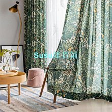 成品窗簾現代簡約熱帶雨林風格滌棉印花窗簾