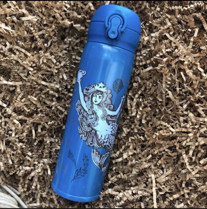 【M's】THERMOS x STARBUCKS 星巴克 聯名款 美人魚圖紋保溫杯＊400ml。A31002