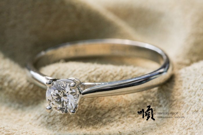 順順飾品--鑽石戒指--18K金天然鑽石戒指┃主鑽0.31ct.D.VVS1.H&A.戒圍12號