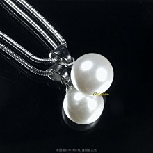 珍珠林~零碼出清~最佳經典款~10mm硨磲貝珍珠墬 #833