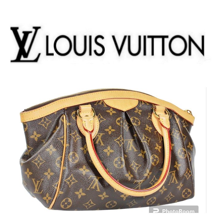 真品近新 LV 路易威登 Louis Vuitton 經典 老花 皺褶包 Tivoli GM 手提包~3198 一元起標
