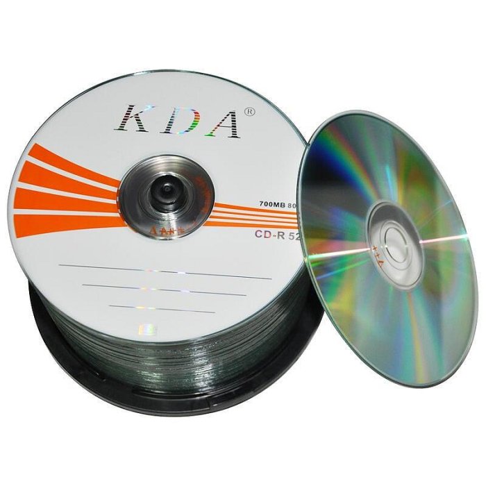 【滿額】CD光碟VCD光碟MP3燒錄光碟KDA空白盤CD-R燒錄盤車載音樂CD光碟片無失真燒錄光碟音樂空白光碟50