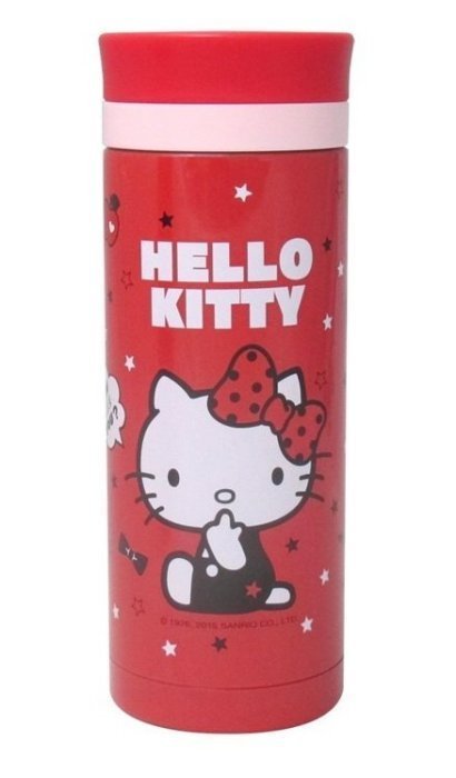 4165本通 板橋店 Hello Kitty真空保溫杯 (小)紅色 4710891165837 全新