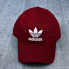 【HYDRA】Adidas Originals Trefoil Cap 三葉草 愛迪達 老帽 彎帽 酒紅【CD8804】