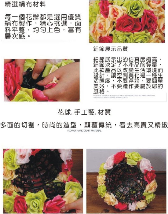 【奇滿來】50cm繡球花婚禮桌球 買1球=2個桌球 婚宴佈置場佈玫瑰花球高密度韓國仿真玫瑰絹花婚慶婚房花球掛飾AIEV