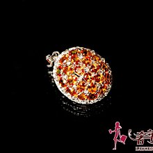 ＊奢華大道國際精品＊【J1002】5.30CT 天然黃寶滿鑽白K鑽墜