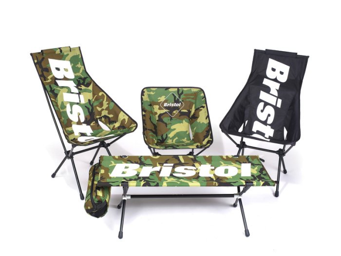 收藏出清)F.C.Real Bristol HELINOX EMBLEM FOLDING BENCH 迷彩FCRB