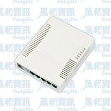 MikroTik RB260GS 5埠 Gigabit 智慧型網路交換器(CSS106-5G-1S)【風和網通】