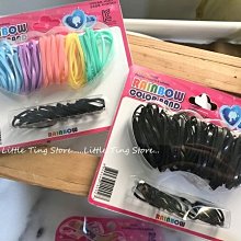 韓國製造  兒童彈性橡皮筋 馬卡龍彩色橡皮圈 耐用 不咬頭髮 大圈+小圈 大人小孩都適用(盒裝)
