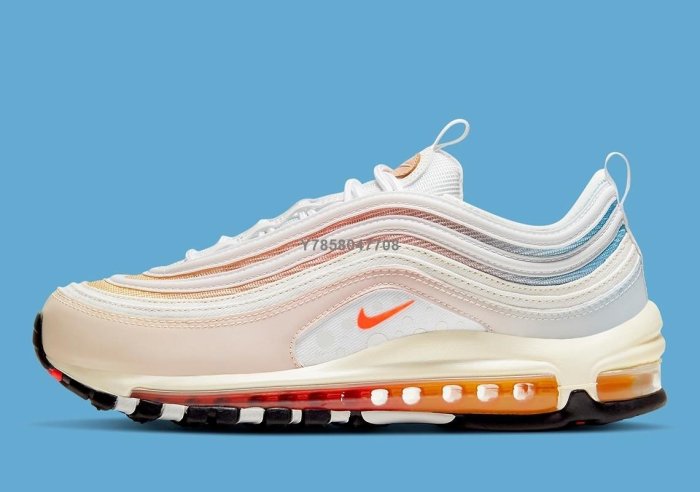 【正品】Nike Air Max 97 彩虹 漸層 粉藍 馬卡龍百搭休閒耐克慢跑鞋 DD8500-161 女鞋