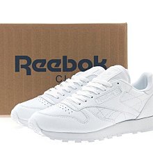 南◇現貨 REEBOK CLASSIC LEATHER 白 復古 休閒 皮革 全白色 J90139 女鞋