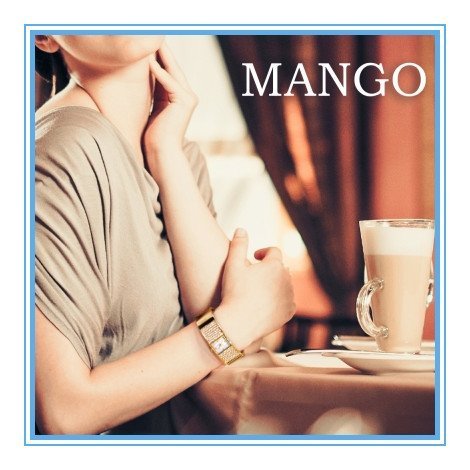 ~快樂莊園精選~正版 MANGO 閃耀舞動晶鑽風采時尚腕錶-珍珠母貝 金/W19xH14 手錶/腕錶/女錶 (免運費)