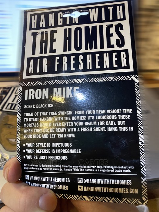 Hanging with the homie air freshener 傳奇拳擊手Mike Tyson 汽車香片