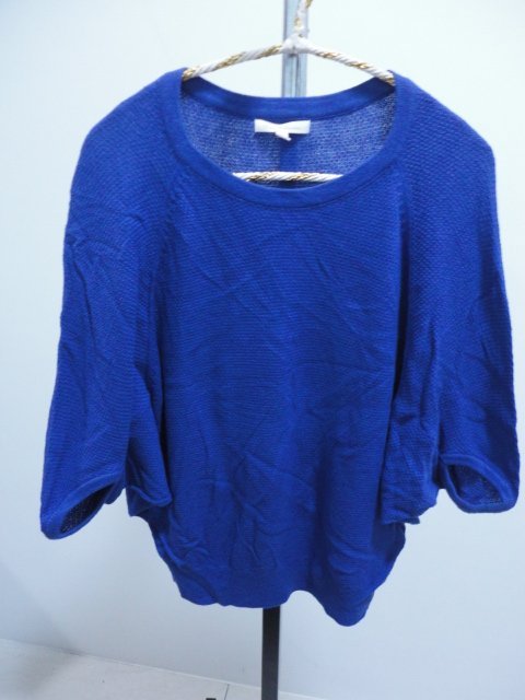 99元起標~lativ~藍色鈎織針織衫~SIZE:L