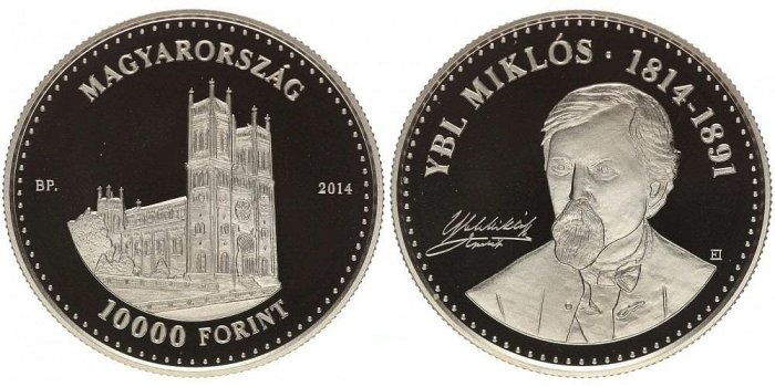 #非流通外國錢幣 匈牙利2014年建筑師塞克什費赫瓦爾（Mi1169