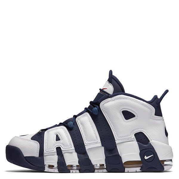 老夫子 NIKE AIR MORE UPTEMPO PIPPEN OLYMPIC藍白 氣墊 大AIR 男