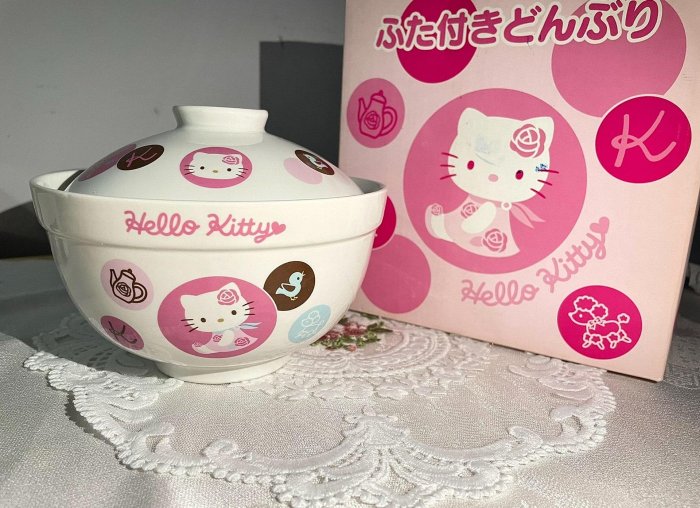 日本中古vintage ◈【HelloKitty】大蓋碗 泡