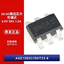 AOZ1282CI 絲印BN SOT23-6 1.2A 可調式DC-DC降壓晶片 W1062-0104 [381649]