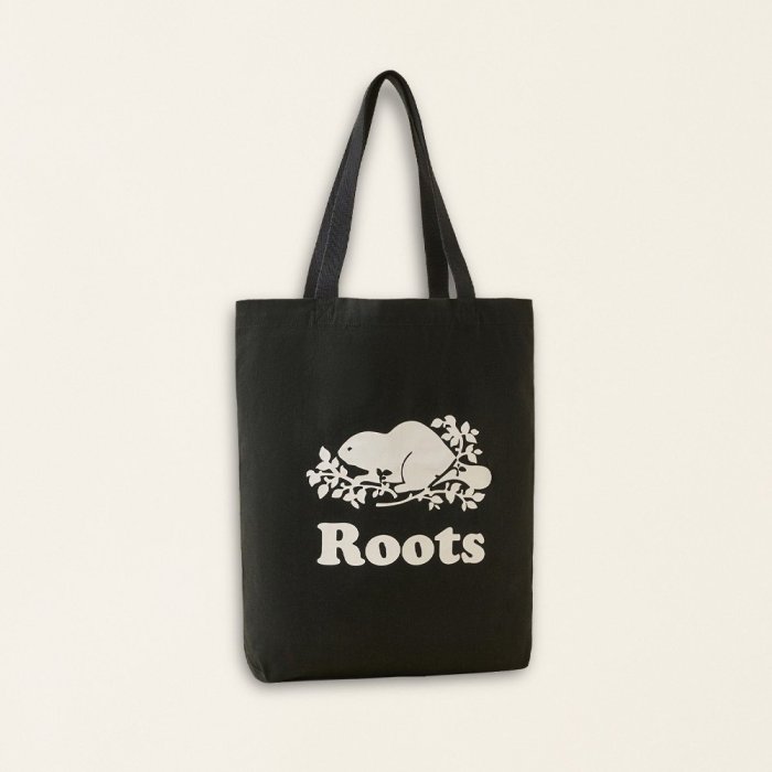 [RS代購 Roots全新正品優惠] Roots配件-絕對經典系列 海狸LOGO托特帆布包 滿額贈購物袋