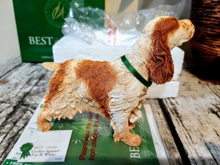 【早集二手傢飾】英國BEST in SHOW世界名犬 cocker spaniel 可卡犬 波麗彩繪裝飾工藝品