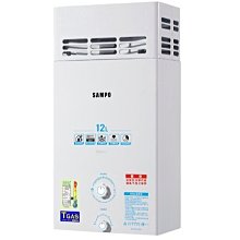 【SAMPO聲寶】12L大廈防風屋外型熱水器(桶裝瓦斯LPG) GH-K012BP