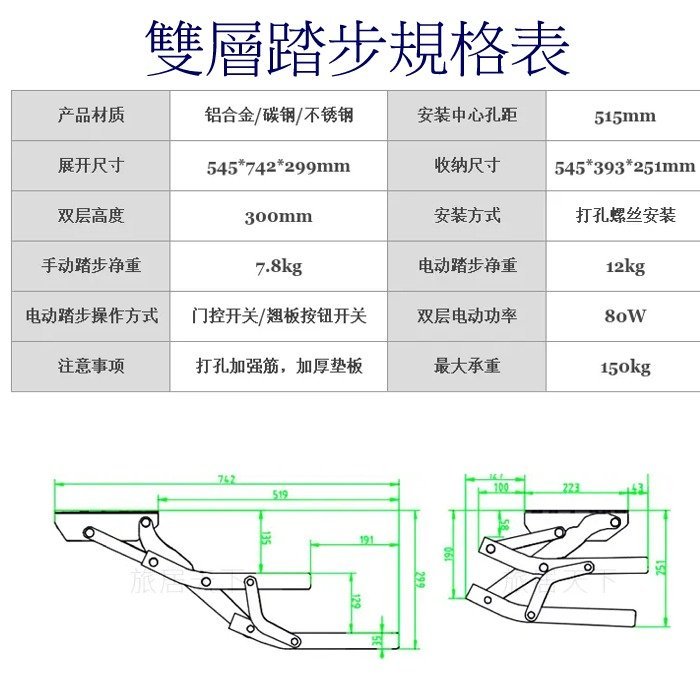 5Cgo房車踏步商務旅居車SUV休旅車拖掛腳踏板手動電動單層雙層折疊迎賓樓梯抬階t676789030750需diy安裝