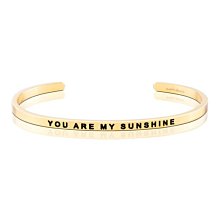 MANTRABAND 美國悄悄話手環 You Are My Sunshine 金色手環