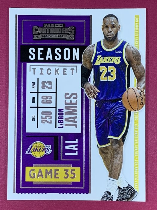 2020-21 Panini Contenders Ticket No.81 LeBron James Lakers