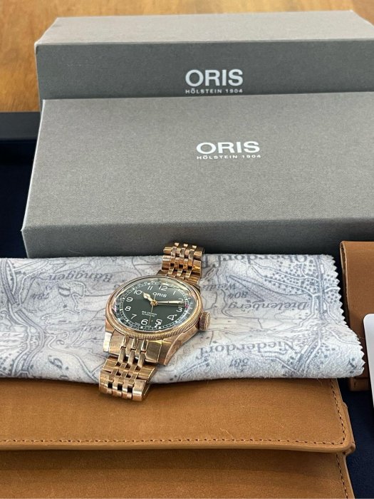 ORIS Big Crown 指針式日期青銅綠色面盤錶