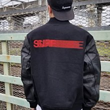 超搶手】全新正品2018 FW Supreme Motion Logo Varsity Jacket 飄移