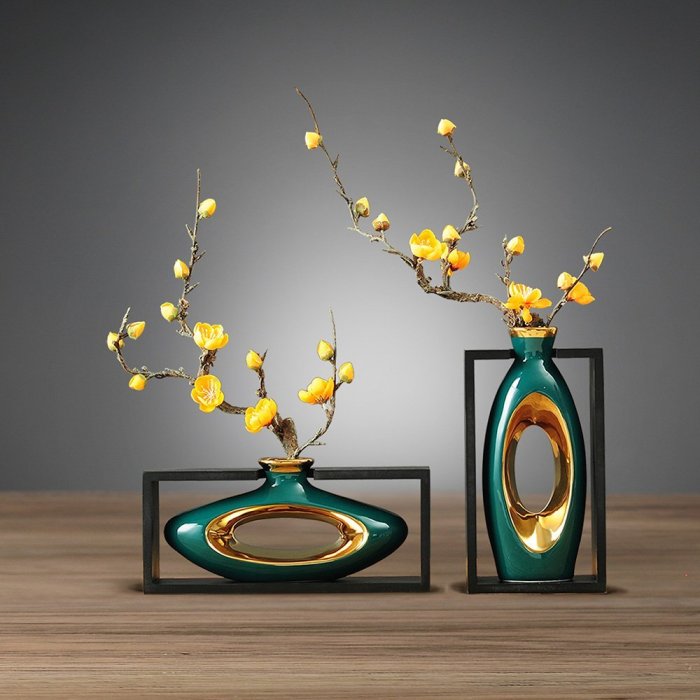 熱銷 新中式風格花瓶擺件中國風進門玄關創意裝飾花藝擺設陶瓷軟裝家居