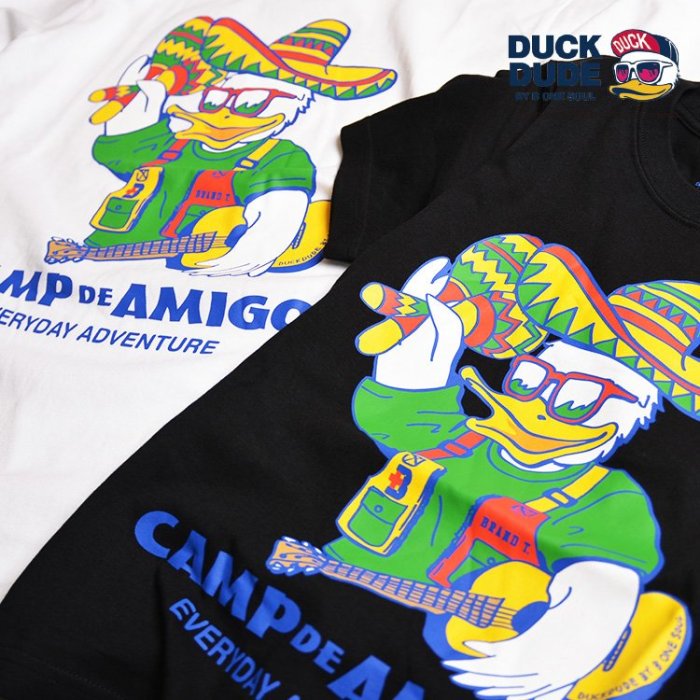 【Brand T】免運 達酷鴨 DUCK DUDE x CAMP DE AMIGO 聯名 鴨子 短T 露營 音樂祭 2色