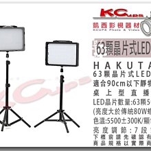 凱西影視器材 HAKUTATZ 高亮度 63顆 晶片式 可調光 LED 攝影燈組 適合 商品 靜物 攝影 小 柔光棚