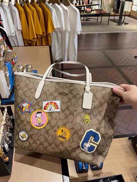 COACH  X PEANUTS CITY托特包 購物袋 手提包 單肩包 超低