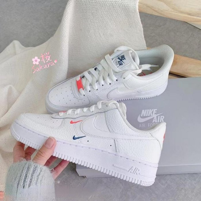 日本代購 Nike Air Force 1 Low 邁阿密海豚隊 藍紅 刺繡小勾 荔枝皮 CT1989101