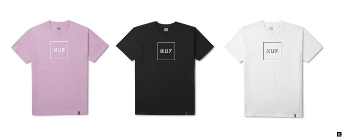 【HOMIEZ】HUF BOX LOGO PUFF TEE【TS00033】簍空 基本款 短TEE