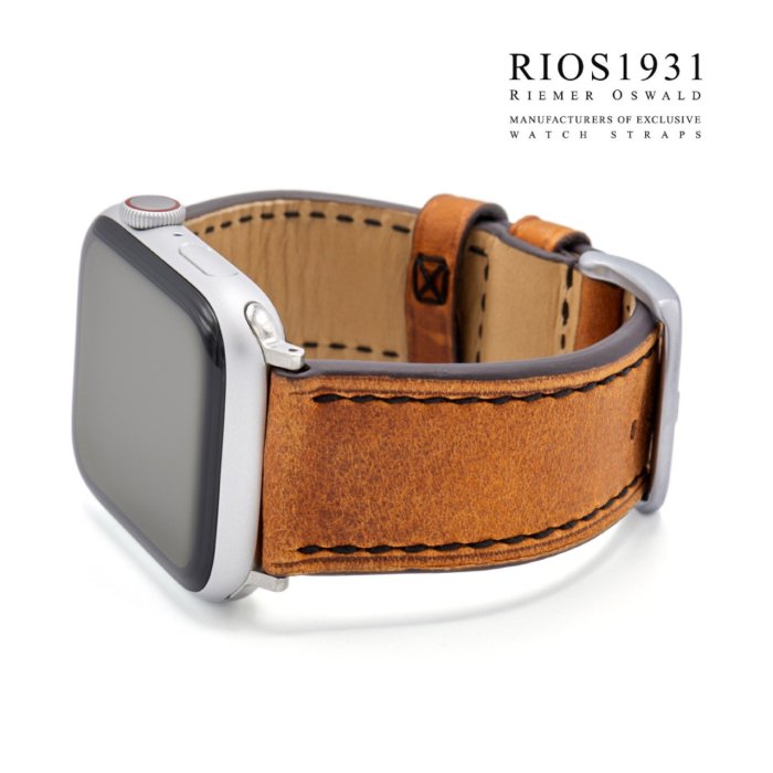 德國RIOS1931 蘋果手錶 APPLE WATCH  錶帶 Ultra 牛津 復古真皮錶帶 24mm錶帶
