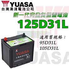 [電池便利店]湯淺 YUASA 125D31L-CMF 125D31R-CMF 完全免保養電池