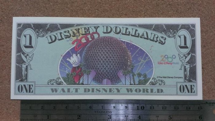 2000年 迪士尼   米老鼠   1美元紀念鈔