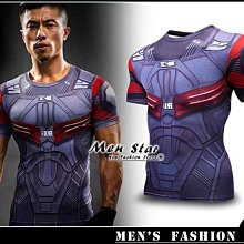 【Men Star】免運費 復仇者聯盟 3 獵鷹 彈力運動衣 Deadpool 2 短袖上衣 男 女 T桖 媲美 gap