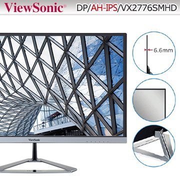 優派ViewSonic 27型AH-IPS時尚幻美無邊框螢幕(VX2776-SMHD)下標前請先詢問有無現貨